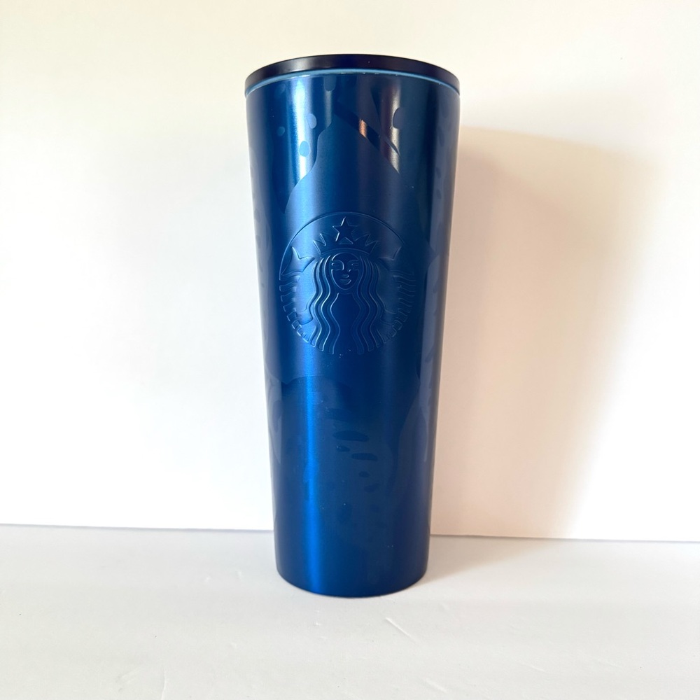 Starbucks 24oz Blue Monstera Leaf Stainless Steel Cold Cup Tumbler – 2021